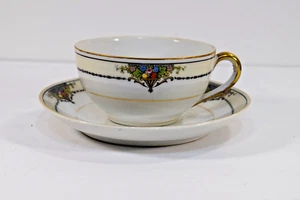 Noritake Gotham Flat Cup & Saucer - Set of 4 - Picture 1 of 3