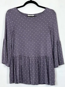 Matilda Jane Womens Perfect in Purple Polka-Dot Knit Jersey Tunic Top Size XS - Picture 1 of 4