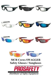 MCR SWAGGER Sport Sunglasses Safety Glasses Protective Work Eyewear UV ANSI Z87+ - Picture 1 of 19