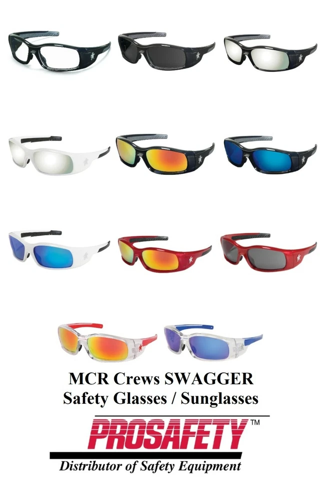 Construction Sunglasses Riding Work Safety Glasses ANSI Z87+ Protective Eyewear - Image 1 of 1