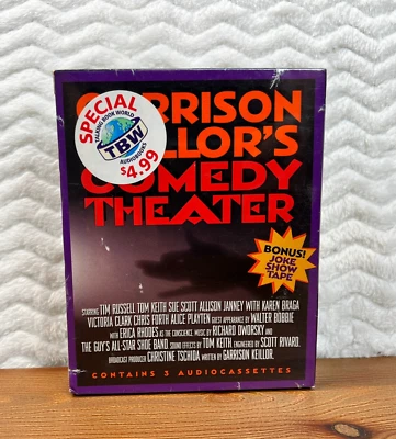 NEW Garrison Keillor's Comedy Theater 3 Cassette Box Set 1997 Vintage Sealed - Image 1 of 4