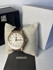 Citizen Automatic Men's White Dial Goldfilled Ny4053-05a Rose Gold