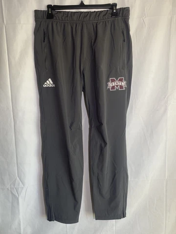 Adidas Mississippi State Bullldogs Woven Pants Gray GE2807 Mens Medium Cover