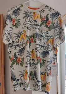 Alexander Julian Colours T-Shirt Hawaiian All-over Print Men's Size S NWT - Picture 1 of 9