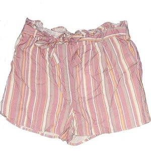 Love, Fire Shorts GIRLS Large Summer Striped Lightweight Casual Paperbag Waist - Picture 1 of 3