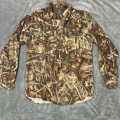 Game Winner Men's Small Button Down Shirt Camo Hunting 100% Cotton Workwear - Image 1 of 4