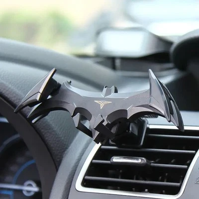 Black Batman Symbol Car Phone Holder For All 4-6.5 Inch Devices - Image 1 of 4