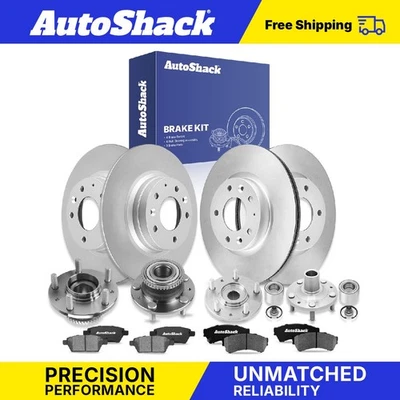 Front Rear Brake Rotors Pads Wheel Hub Kit for 2006-2008 Mazda 6 - Image 1 of 4