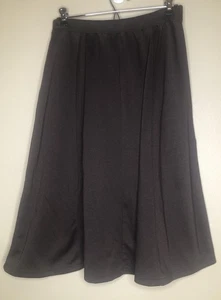 Schokoladenbraun A-Linie Rock 14 16 Zierlich Strick Panel Stoff Stretchig Pull-On - Bild 1 von 6