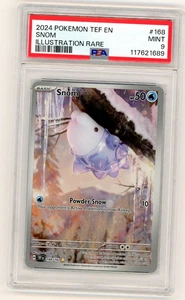 PSA 9 2024 Pokémon Snom 168/162 Illustrated Rare Alt Art SV Temporal Forces - Picture 1 of 3