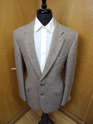 Mens Blazer Sport coat Jacket Boyds Harris Tweed 40r Multi Tan 100% Wool  N#66 - Image 1 of 4