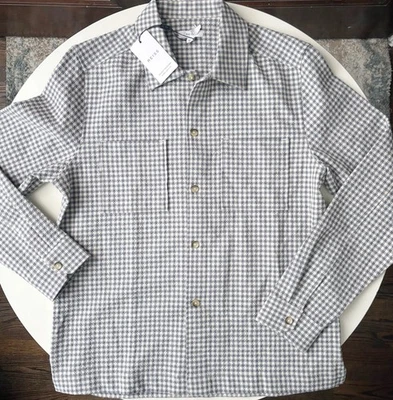 Sobrecamisa REISS Para Hombre Cathu Check Doble Bolsillo Talla Mediana Gris Nueva Foto 1 de 4