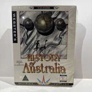 Webster’s History Of Australia CD-Rom Vintage Big Box Windows 3.1 - Afbeelding 1 van 9