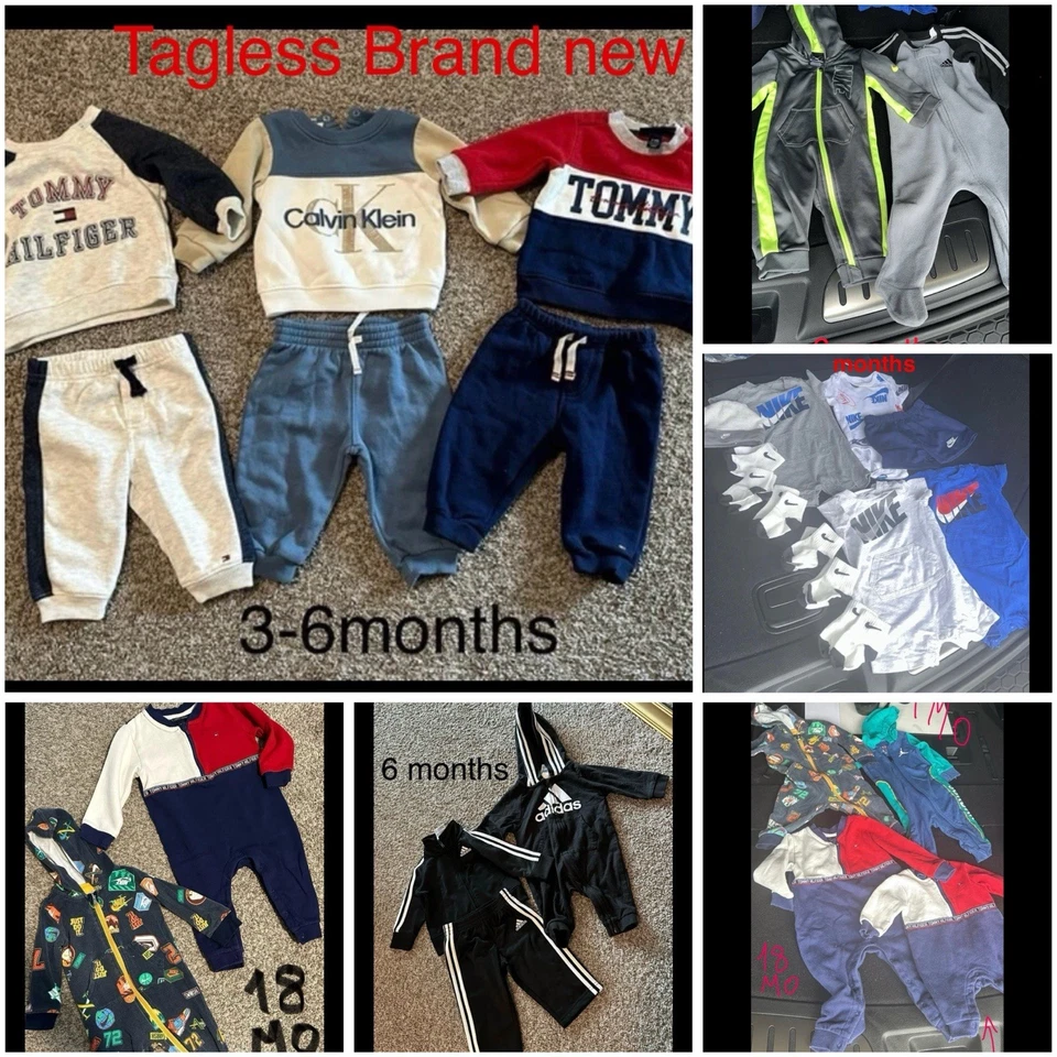 Ropa de bebé niño Tommy Hilfiger, Jordan, Calvin Klein, Adidas, Nike Foto 1 de 4