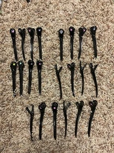 Pinzas de tensión apretadas negras - Juego de 22 pinzas para el cabello profesionales - Pinzas para el cabello para... - Imagen 1 de 7