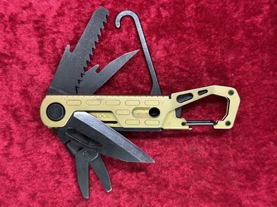 Gerber StakeOut Bronze Multi-Tool 9 Function 8 Tools Knife Carabiner Used (443) - Image 1 of 4