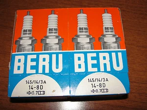 4xNOS BERU #145/14/3A,N9Y,W175T30 Audi,BMW,Opel,Mercedes,Saab,VW 3/4"Spark Plugs - Picture 1 of 6