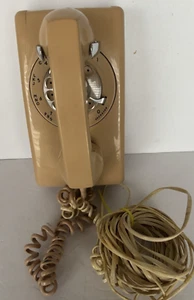 Vintage Stromberg Carlson Tan/Beige Obrotowa tarcza Telefon ścienny - lata 60. - Zdjęcie 1 z 6