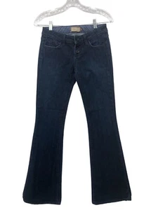 Paige Womens Calabasas Jeans Blue Dark Boot cut Low Rise Skinny Stretch Size 26 - Picture 1 of 10