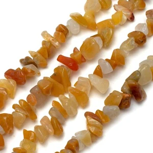 Natural Yellow Jade Chip Beads 32” Strand 5~8mm Jewelry Making Bulk Gemstone - Picture 1 of 1