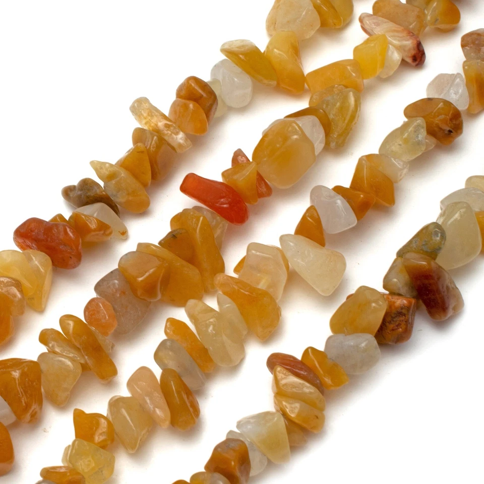 Natural Yellow Jade Chip Beads 32” Strand 5~8mm Jewelry Making Bulk Gemstone - Image 1 of 1