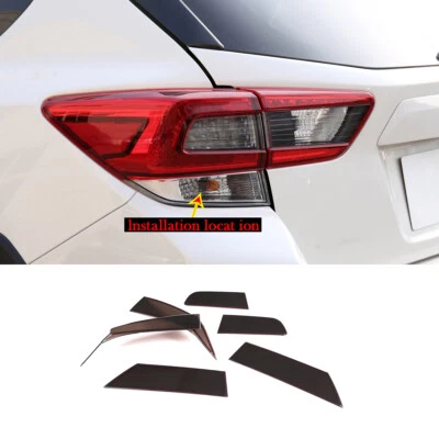 For Subaru XV 2018-2022 ABS Smoked Cover Car Tail Light Trim Frame 6PCS - Image 1 of 4