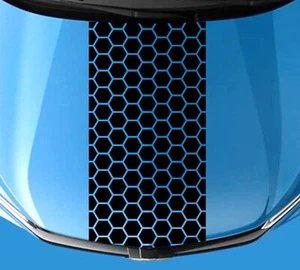 "NUEVO - Calcomanía de vinilo con capucha HONEYCOMB rayas 21""x48"" (se adapta a Chevrolet Blazer) - Imagen 1 de 23