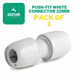 HEP20 GERADE KUPPLUNG PUSH-FIT WEISSER STECKER 22 mm Einzelpack C12 - Bild 1 von 2