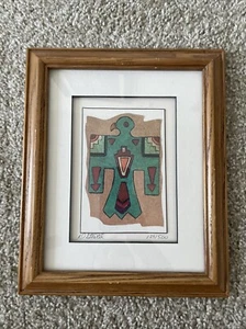 Navajo Indian Mixed Media Framed Art by Deborah Stowell Sign #’d 129/500 - Picture 1 of 9