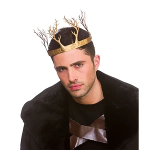 Gold Woodland Crown Ladies Roman Toga Party Fancy Dress Accesosry Tiara - Picture 1 of 2