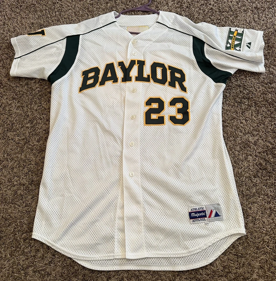 Rare Majestic Baylor University Bears #23 Baseball Fully Stitched Jersey Size 46 - Image 1 of 4