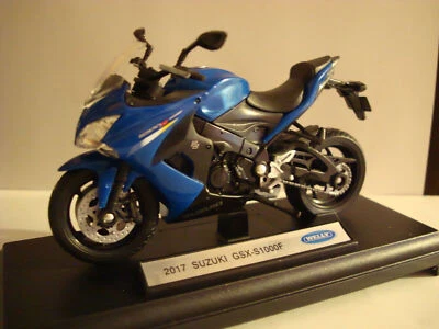 Modelo de brinquedo fundido motocicleta 1:18 WELLY 2017 Kawasaki SUZUKI GSX-S1000F - Imagem 1 de 3
