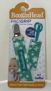 BooginHead PaciGrip Pacifier Clip and Green Pacifier Holder w/ Universal Loop - Picture 1 of 2