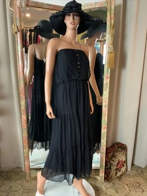 Vestido para mujer Jonathan Martin seda poli sin tirantes talla 16 femenino busto en capas 40+ Foto 1 de 4