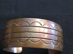 VINTAGE NATIVE AMERICAN COPPER CUFF - Picture 1 of 3