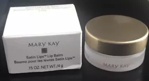Hard to Find New In Box Mary Kay Satin Lips Lip Balm in Glass Jar Full Size - Picture 1 of 2