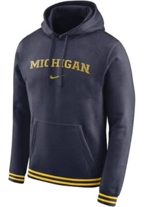 Men's Nike College NCAA Michigan Wolverines Fleece Hoodie DR3438-419 Size: Large - Picture 1 of 2