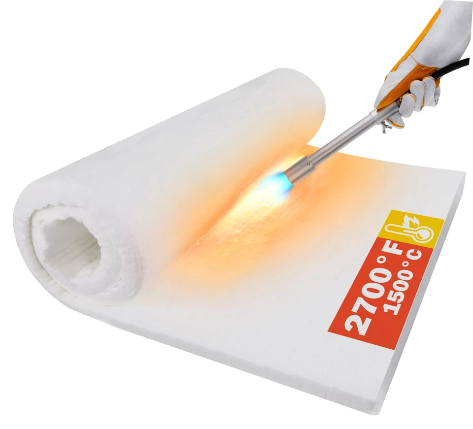 Ceramic Fiber Insulation 1" Thick, 2600F Fiber Blanket for Wood Stove Forgeetc - Image 1 of 1