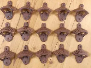 15 Abridores de Botellas de Cerveza de Hierro Fundido Rústico ABIERTO AQUÍ Montado en la Pared Barra al Mayor - Imagen 1 de 8