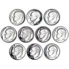 1980-1989 S Roosevelt Dime Gem Dcam Proof Run 10 Coin Decade Set Cn-Clad