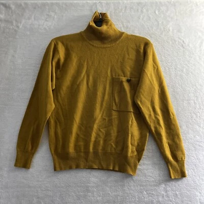 Jones New York Womans Sweater Top Yellow Petites P Solid Wool Blend Turtleneck - Image 1 of 4