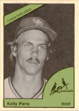 1978 St. Petersburg Cardinals TCMA Kelly Paris Woodland Hills California CA Card