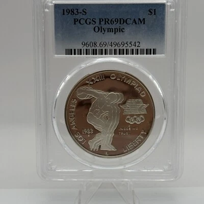 1983-S Olympic Silver Commemorative Dollar, PR69DCAM PCGS Proof 69 Deep Cameo - Image 1 of 2