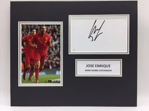 RARE Jose Enrique Liverpool Signed Photo Display + COA AUTOGRAPH SASIGNED - Picture 1 of 5