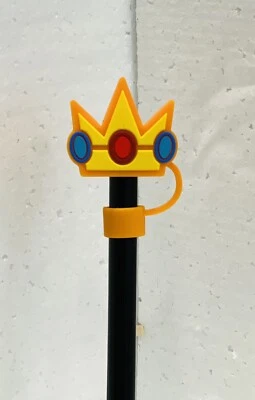 Princess Peach Limited Edition Rubber Straw Topper Crown
