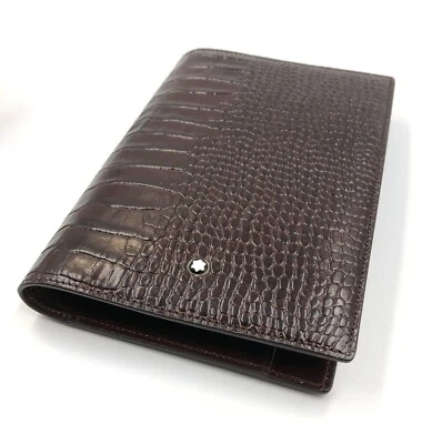 Montblanc Agenda Small Leather Meisterstuck Chocolate brown Alligator 4CC 106664 - Image 1 of 4