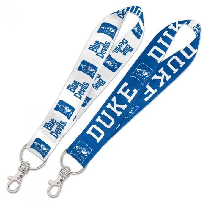 DUKE BLUE DEVILS WRISTLET LANYARD KEYCHAIN 1" WIDTH W/ CLASP NCAA LICENSED - Image 1 of 1