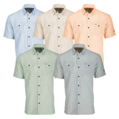 Drake Waterfowl Traveler's Minigrid Short Sleeve Shirt - Image 1 of 2