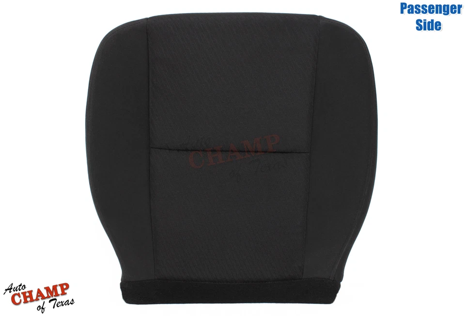 2009 -2014 Chevrolet Silverado 3500HD LS Passenger Bottom Cloth Seat Cover Black - Image 1 of 4
