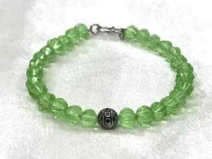PIETRA DI QUARZO FLUORITE ROTONDA 6 MM PIETRE PREZIOSE INTAGLIATE PERLINE 7" POLLICI 1 BRACCIALE - Foto 1 di 5